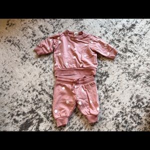 H&M Pink Polka Dot Kids Matching Set